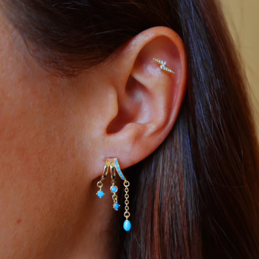 MINI HOOP TURCHESE