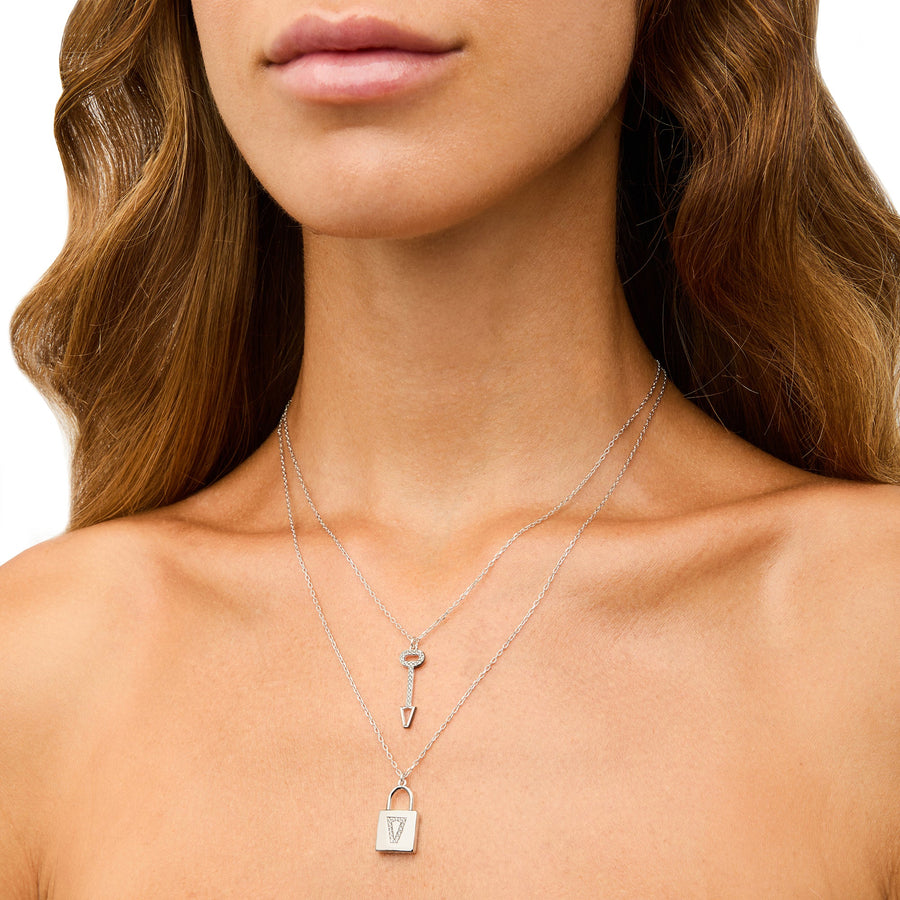LOCK NECKLACE SILVER
