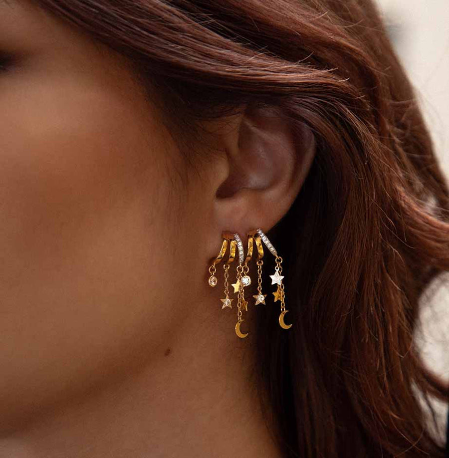 STARS MINI HOOP GOLD