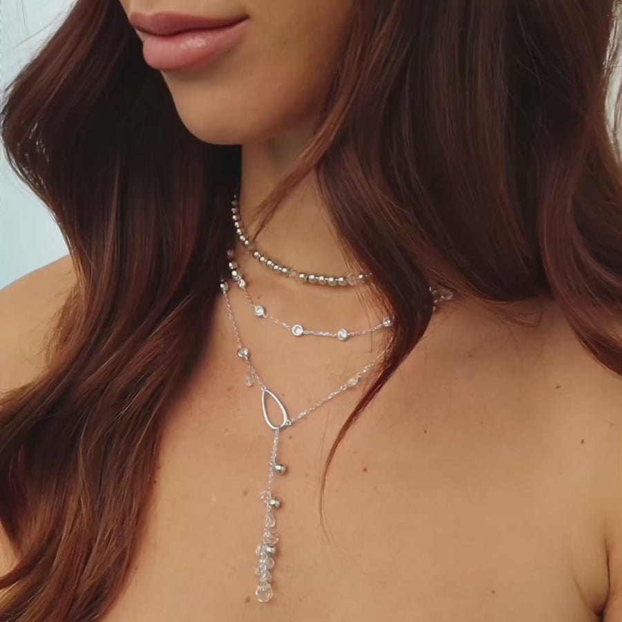 SILVER BEAD NECKLACE